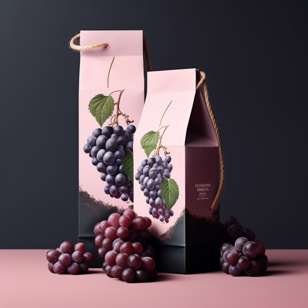 elegant wine paper bag