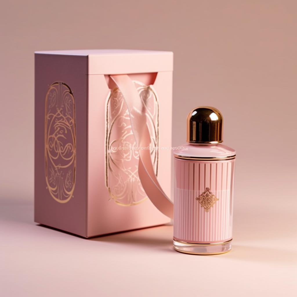 pink perfume packaging boxes