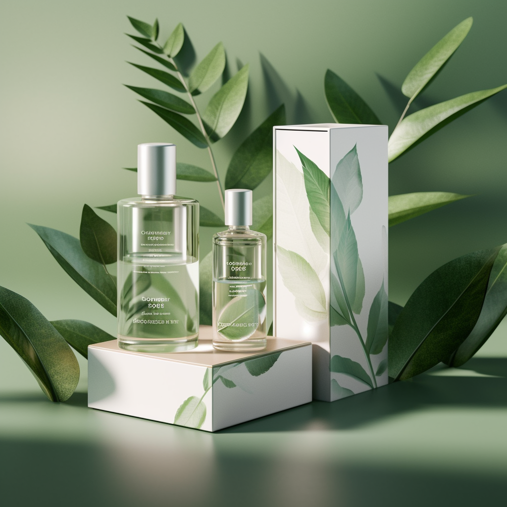 set of sustainable cosmetic packaging