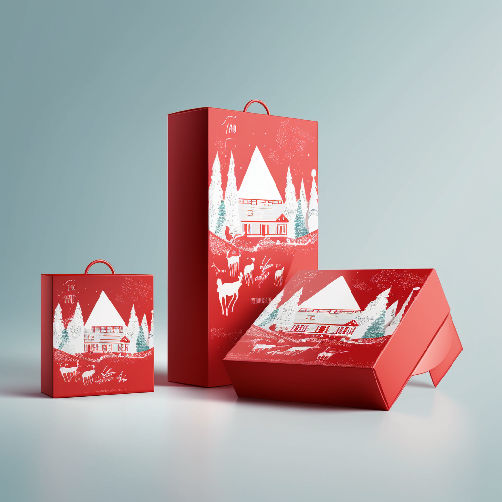 a set of Christmas packaging bags