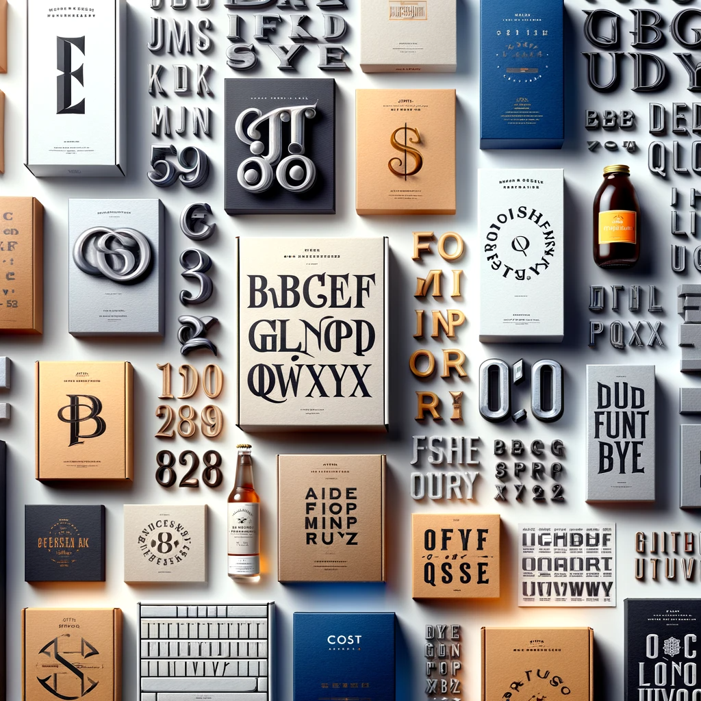 collection of Brand Fonts for Packaging Design