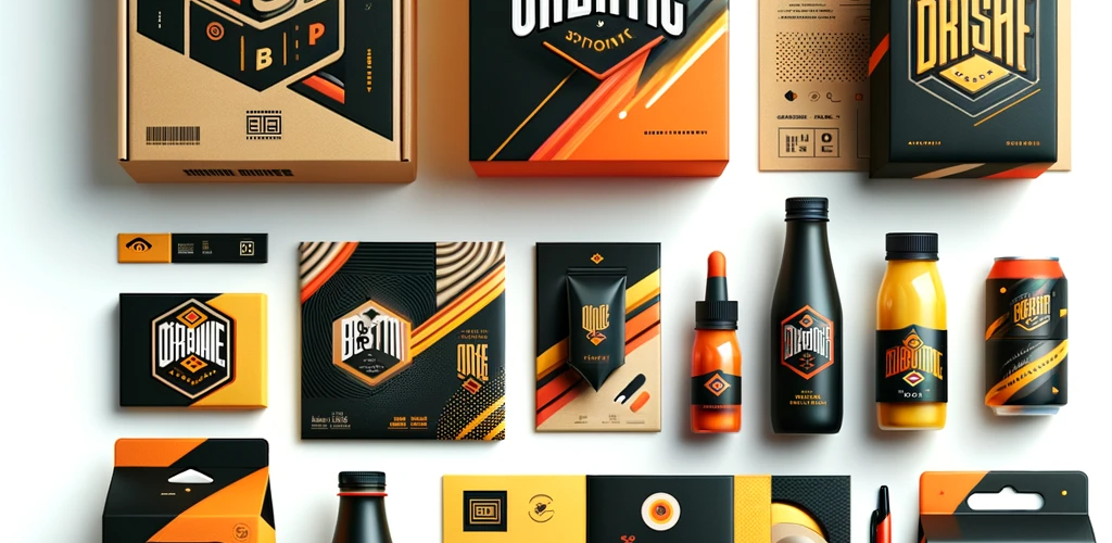 Packaging Design with Bold Colors and Unique Materials